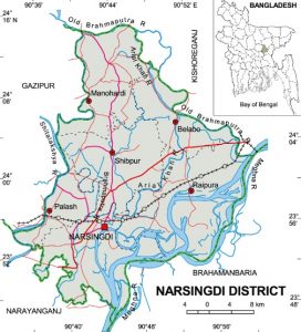 Dhaka to Narsingdi route map