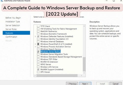 windows server 2022 backup and restore